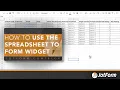 How to use the Spreadsheet to Form widget
