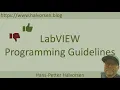 LabVIEW Programming Guidelines