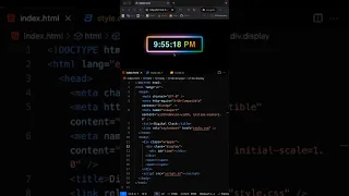 Real-Time Digital Clock with Glowing Effects Using HTML CSS JS