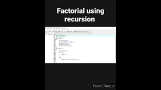 Factorial using recursion code