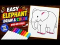 Cute Elephant Coloring for Kids Toddlers Fun Drawing Painting Color Magic Kids