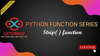 Strip function in python
