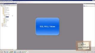 SQL NULL Values IS NOT NULL