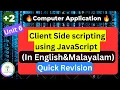 CA Chapter 6 Client Side Scripting Using JavaScript Quick Revision English Malayalam 2 2023