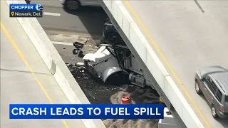 4 tractor-trailers involved in crash on I-95 NB in Newark Delaware