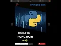 Python inbuilt predefined functions - oct
