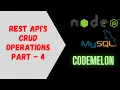 REST API S NODEJS MYSQL Tutorial CRUD OPERATIONS PART-4