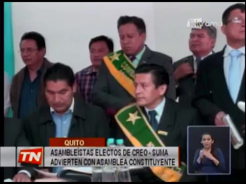 Asambleístas electos de CREO y Suma advierten con asamblea constituyente