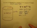 Calculate the Radius of a Cylinder When Given Its Volume and Height