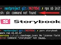 SOLVED sh sb command not found storybook React js