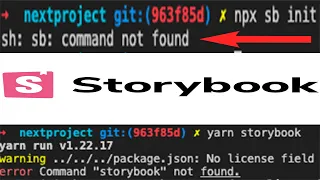 SOLVED sh sb command not found storybook React js