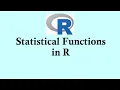 R programming - Statistical functions in R