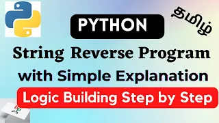Python String Reverse Program in Tamil Python Strings Python Tutorial for Beginners