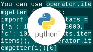 Getting key with maximum value in dictionary