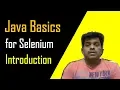Java Basics for Selenium - Introduction