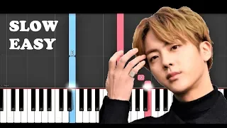 Download BTS Jin - Tonight (SLOW EASY PIANO TUTORIAL) MP3