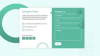 Awesome Contact Form Using HTML CSS JavaScript