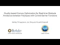 Duality-based Convex Optimization for Real-time Obstacle Avoidance between Polytopes with CBFs