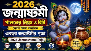 2026 জন্মাষ্টমী পালনের নিয়ম ও বিধি - কোন সময় করবেন এবছর জন্মাষ্টমীর পূজা || 2026 Janmashtami Puja