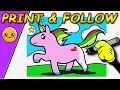 KAWAII UNICORN coloring pages to print how to color