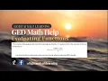 GED Math Prep Evaluate Rational Function 1 3 Adv