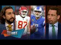 Travis Kelce suffers hyperextended knee status uncertain Wk 1 vs Lions NFL FIRST THINGS FIRST