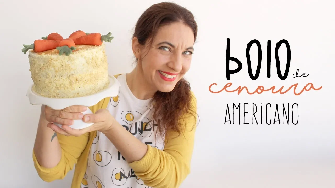 BOLO DE CENOURA AMERICANO SEM GLÚTEN SEM LACTOSE