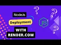 Easily Deploy Your Node js Backend on Render - Complete Tutorial Nodejs Render