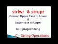 convert uppercase to lowercase and vice versa in c