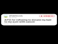 AITA for refusing to donate my hair to my aunt with cancer