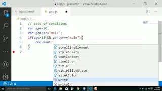 Core JavaScript Tutorial-9 Sets of Condition in JavaScript Hindi if statement for Beginner