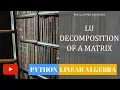 LU decomposition of a matrix using sympy