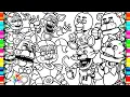 Five Nights at Freddy s New Coloring Pages Sister Location vs Movie Animatronics Coloring FNAF