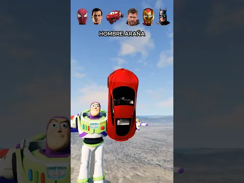 Carros de Super Héroes vs Buzz Lightyear 2 #beamng #beamngdrive #game #juego #carros