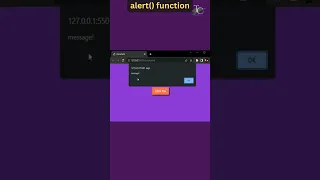 JavaScript Output techniques part 1 alert function JavaScript Tutorial in 1 minutes