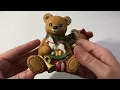 Vintage Homco Set of 2 Christmas Bears Figurines