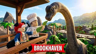 Dinót etettünk Immuval! - Brookhaven Jurassic World - Roblox
