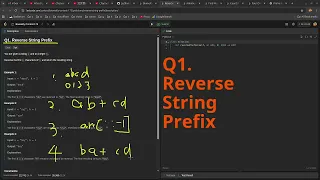 Leetcode Biweekly Contest 173 Q1 Reverse String Prefix