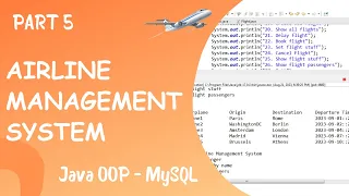 Airline Management System using Java Object Oriented Programming OOP Part 5