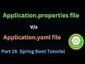 Difference application properties and application yaml file Easy Learning Channel