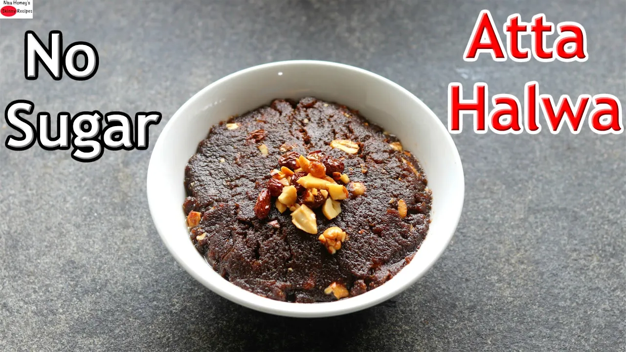 Atta Halwa - Atte Ka Halwa - No Refined Sugar - Healthy Wheat Halwa Recipe   Skinny Recipes