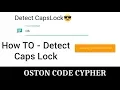 Detect CAPS LOCK with JavaScript and Materialize