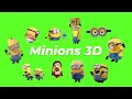 Animated Minions 3D GIF Green Screen Pack Free Download