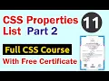 CSS Properties List part 2
