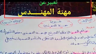 تعبير عن مهنة المهندس 