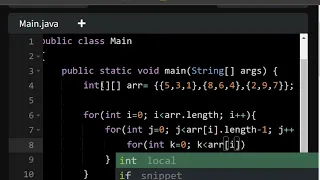 Bubble Sort for 2D Array in Java Java Tutorial Sorting Algorithm