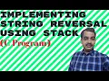 STRING REVERSAL USING STACK C Program