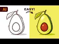Adobe Illustrator Tutorial - How to Create an Avocado Vector