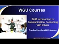 D268 Introduction to Communication Connecting with Others Practice Questions