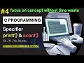 C Language Specifiers printf scanf Complete Explanation for Beginners